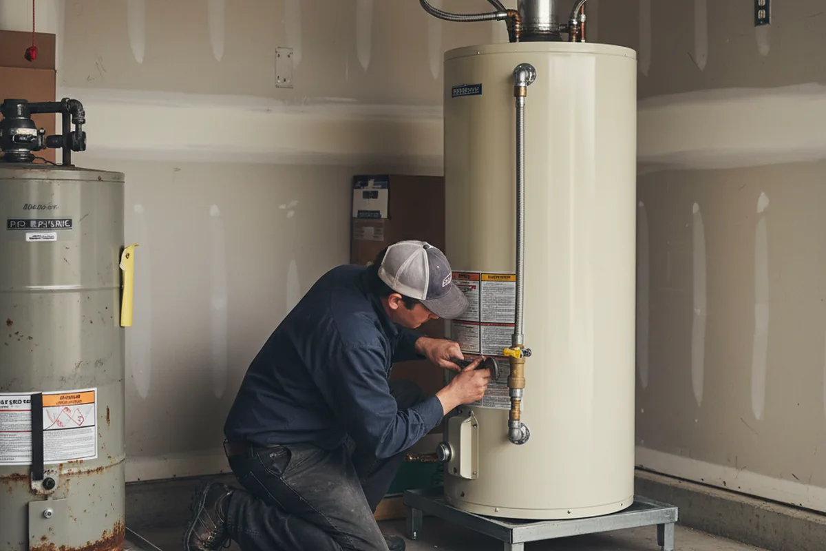 Water heater and shutoff valve replacement in Issaquah